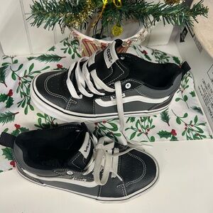 Vans Kids Black and Gray Sneakers